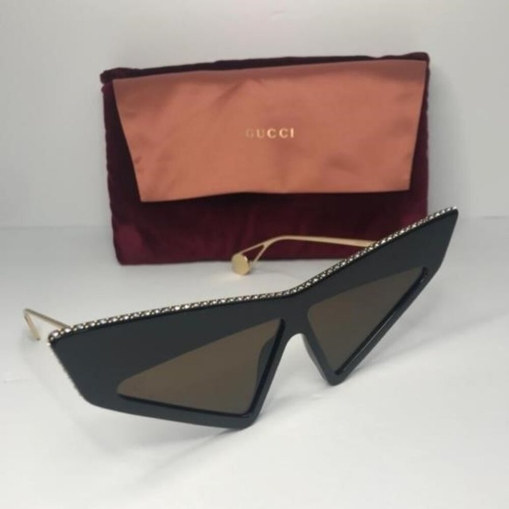 New 💯 Original Gucci Brown Geometric Ladies Sunglasses GG0430S 002 70 - Picture 9 of 16